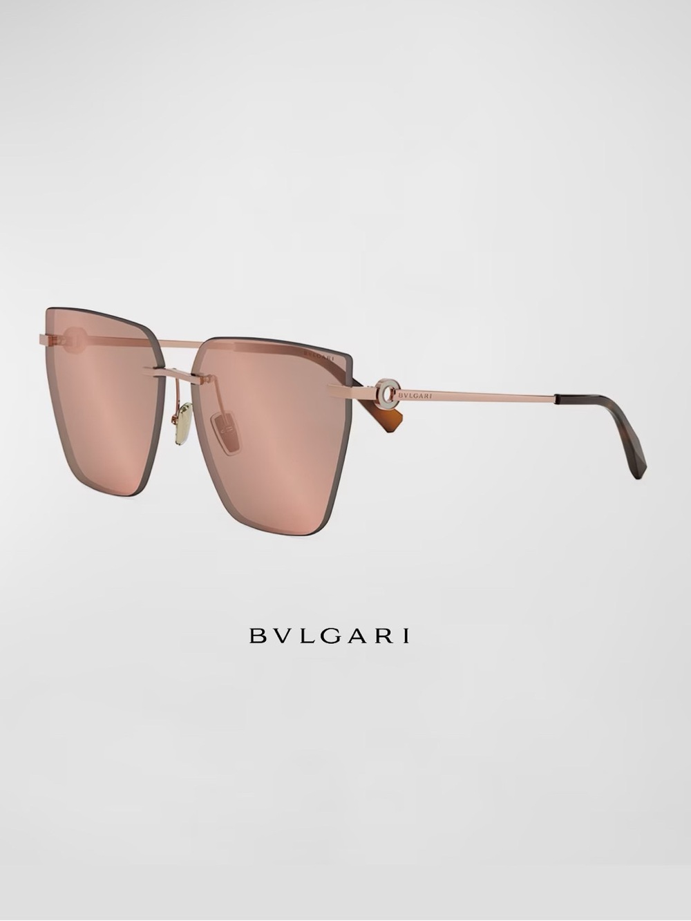 Bulgari/Bvlgari 61MM Butterfly Pink Women's Rose Gold Sunglasses